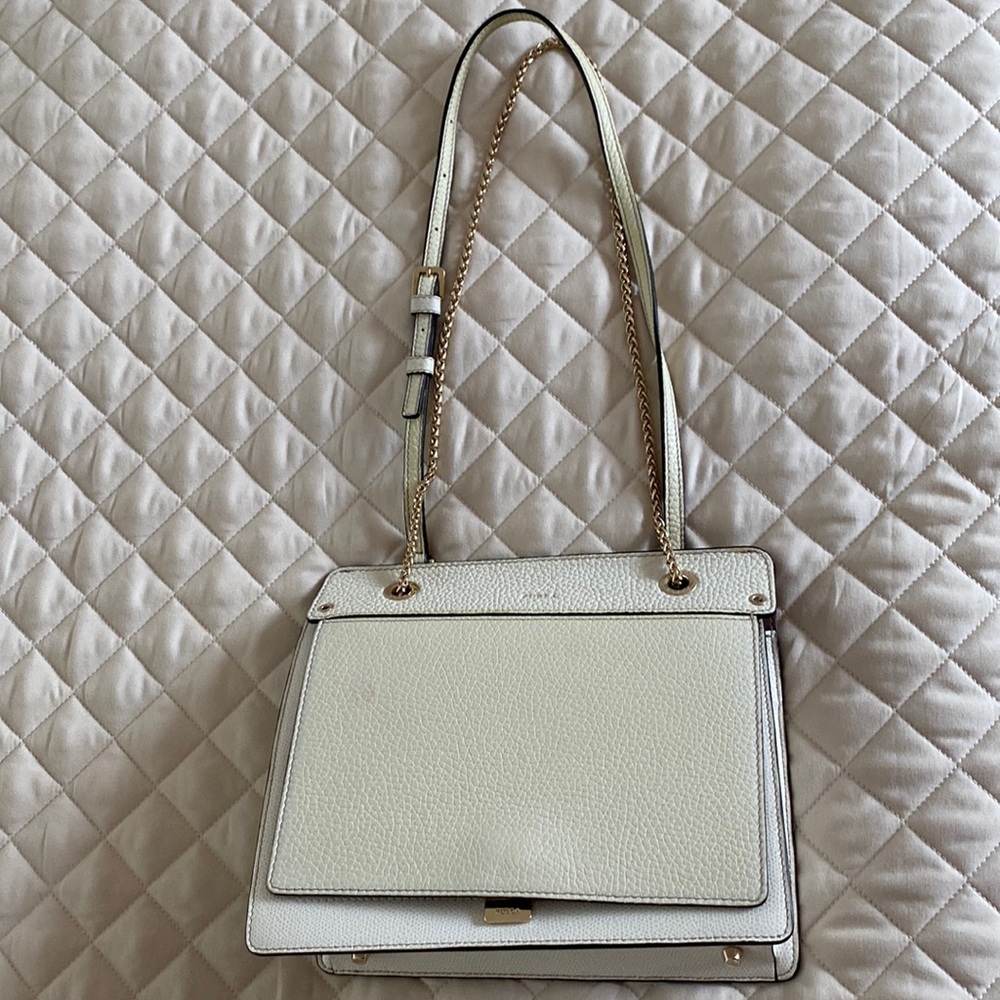 Off white/ ivory shoulder or cross body bag